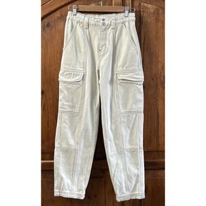 Women's Pacsun Elastic Waist‎ Baggy Bone Utility Cargo Pants Sz Small